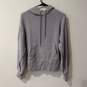 Athleta balance tinsel purple waffle knit hooded sweatshirt size XS